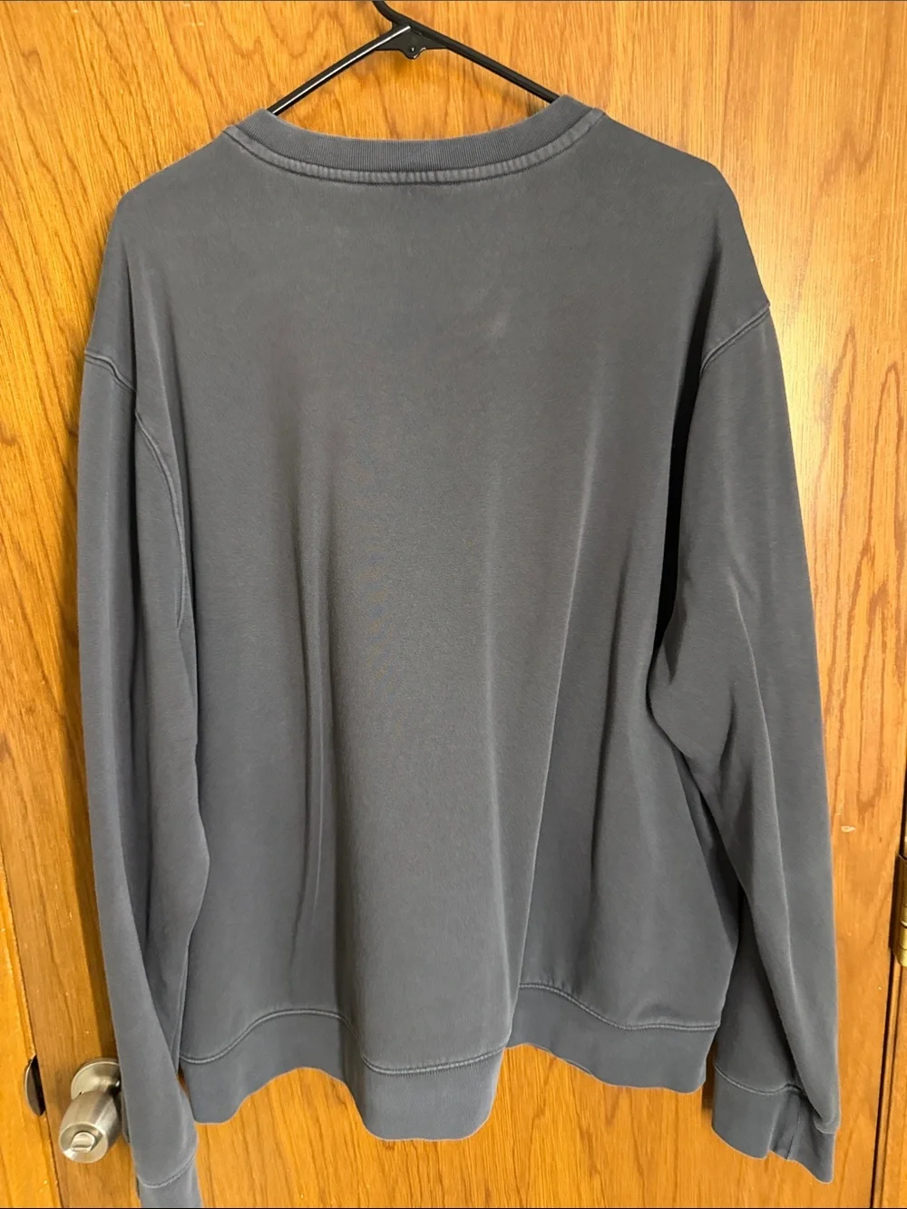 Banana Republic Men's Crewneck Sweatshirt - Charcoal (Front Pouch Pocket)